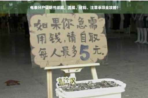 电表分户证明书详解，流程、材料、注意事项全攻略！