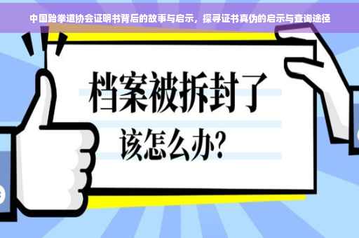 中国跆拳道协会证明书背后的故事与启示，探寻证书真伪的启示与查询途径