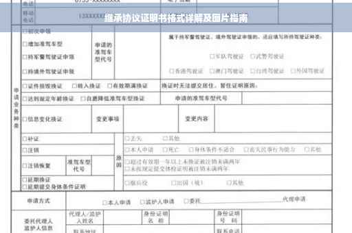 继承协议证明书格式详解及图片指南