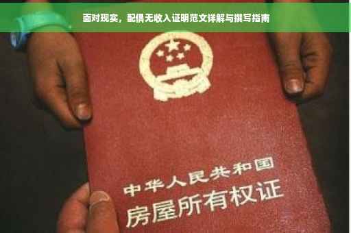 面对现实，配偶无收入证明范文详解与撰写指南