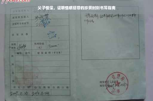 父子情深，证明情感纽带的珍贵时刻书写指南