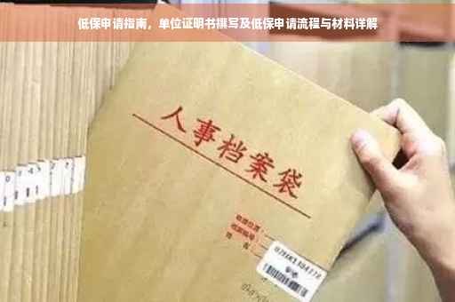 低保申请指南，单位证明书撰写及低保申请流程与材料详解