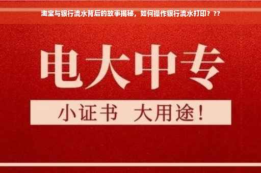 淘宝与银行流水背后的故事揭秘，如何操作银行流水打印？??