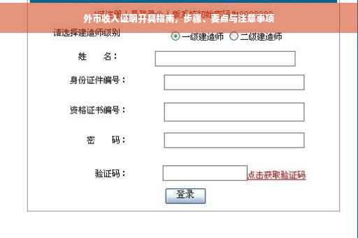 外币收入证明开具指南，步骤、要点与注意事项