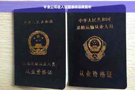 中金公司收入证明事件深度解析