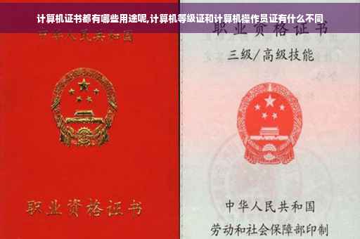 计算机证书都有哪些用途呢,计算机等级证和计算机操作员证有什么不同
