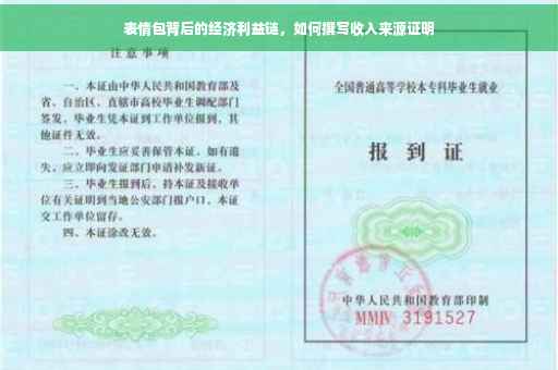 表情包背后的经济利益链，如何撰写收入来源证明