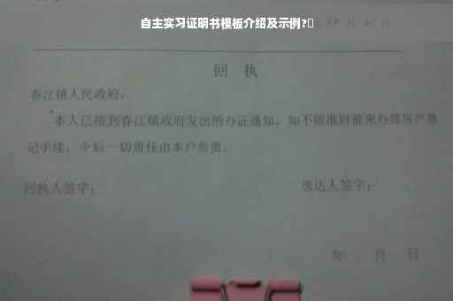 自主实习证明书模板介绍及示例?✨