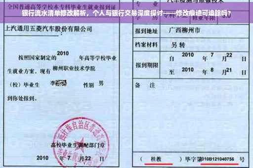 银行流水清单修改解析，个人与银行交易深度探讨——修改痕迹可追踪吗？