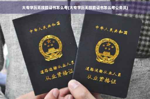 大专学历无技能证书怎么考(大专学历无技能证书怎么考公务员)