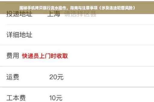 揭秘手机拷贝银行流水操作，指南与注意事项（涉及违法犯罪风险）