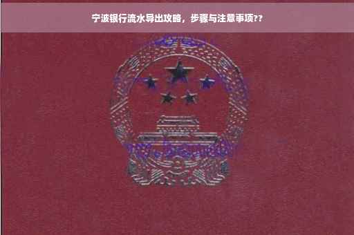宁波银行流水导出攻略，步骤与注意事项??