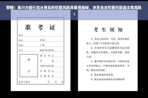 警惕！吴川办银行流水背后的犯罪风险及费用揭秘，涉及违法犯罪问题需注意风险！