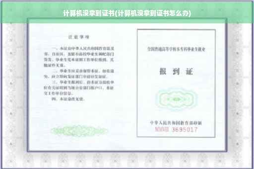 计算机没拿到证书(计算机没拿到证书怎么办)