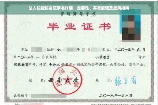 法人投标报名证明书详解，重要性、开具流程及应用指南