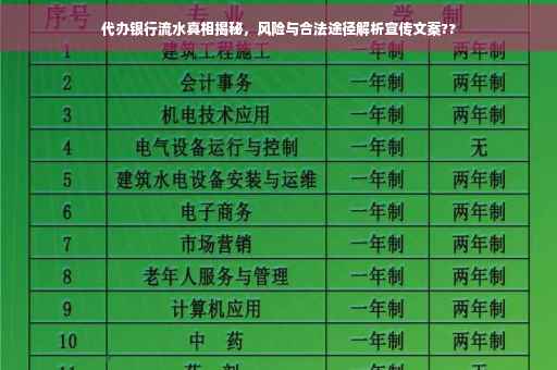 代办银行流水真相揭秘，风险与合法途径解析宣传文案??