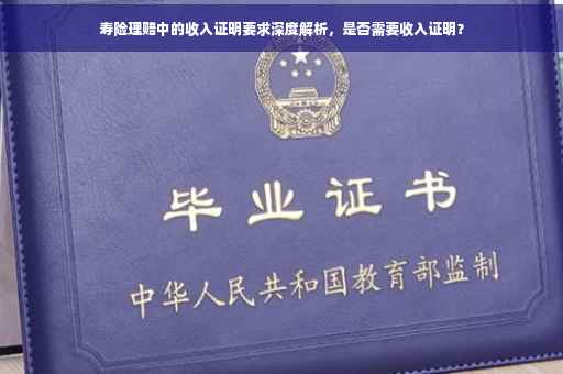 寿险理赔中的收入证明要求深度解析，是否需要收入证明？