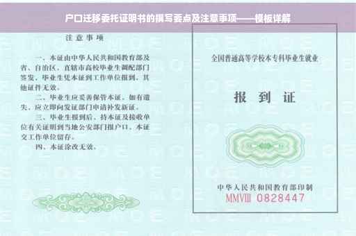 户口迁移委托证明书的撰写要点及注意事项——模板详解