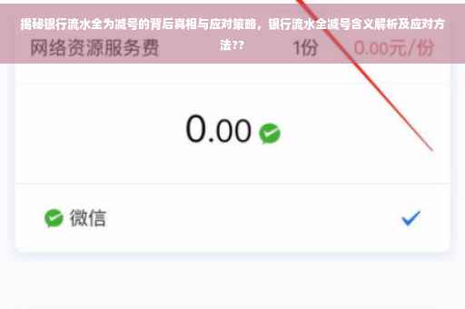 揭秘银行流水全为减号的背后真相与应对策略，银行流水全减号含义解析及应对方法??