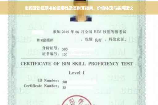 志愿活动证明书的重要性及其撰写指南，价值体现与实用建议