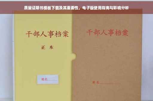 质量证明书模板下载及其重要性，电子版使用指南与影响分析