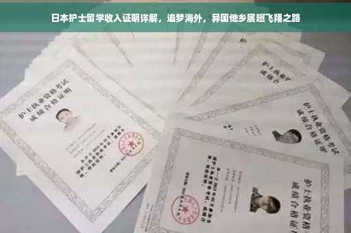 日本护士留学收入证明详解，追梦海外，异国他乡展翅飞翔之路
