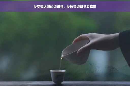 乡变镇之路的证明书，乡改镇证明书写指南