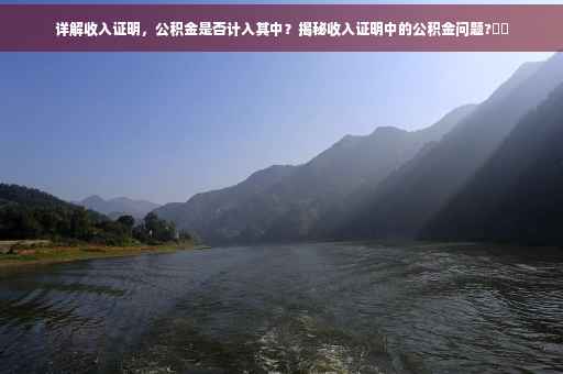 详解收入证明，公积金是否计入其中？揭秘收入证明中的公积金问题?⚡️