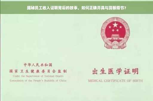 揭秘员工收入证明背后的故事，如何正确开具与洞察细节？