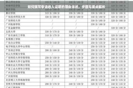 如何撰写申请收入证明的理由详述，步骤与要点解析