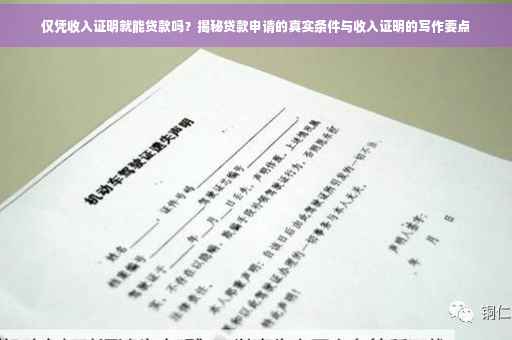 仅凭收入证明就能贷款吗？揭秘贷款申请的真实条件与收入证明的写作要点