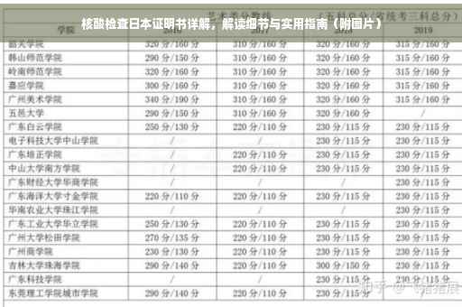 核酸检查日本证明书详解，解读细节与实用指南（附图片）