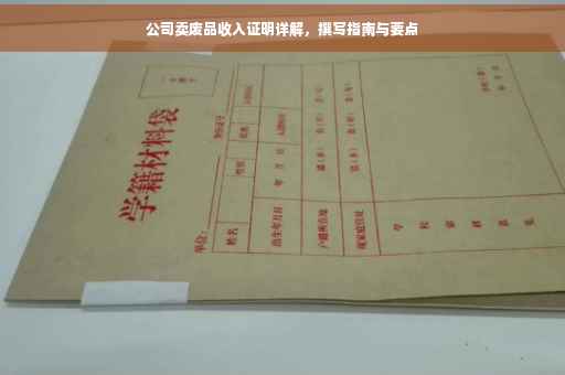 公司卖废品收入证明详解，撰写指南与要点