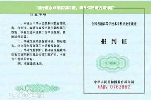 银行流水账单解读指南，表头信息与内容详解