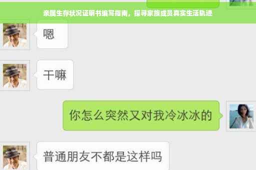 亲属生存状况证明书编写指南，探寻家族成员真实生活轨迹