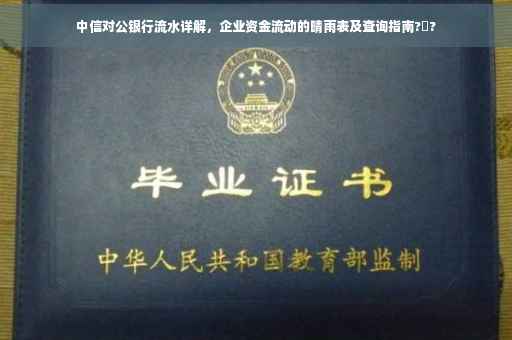 中信对公银行流水详解，企业资金流动的晴雨表及查询指南?️?