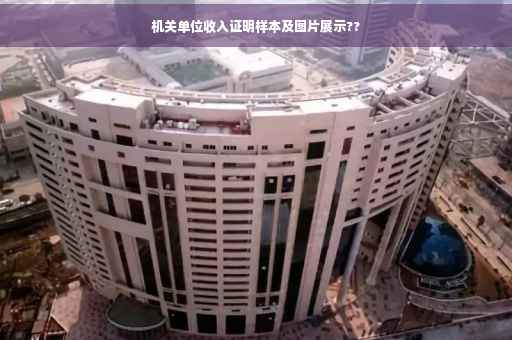 机关单位收入证明样本及图片展示??