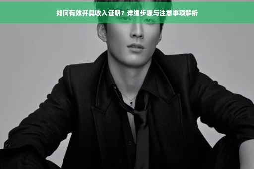 如何有效开具收入证明？详细步骤与注意事项解析