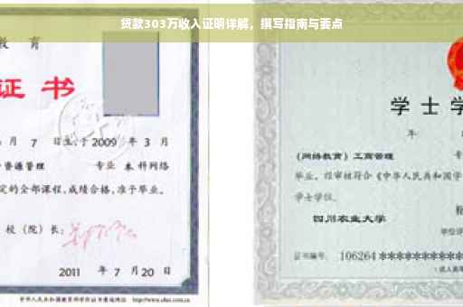 贷款303万收入证明详解，撰写指南与要点