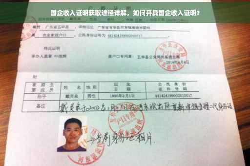 国企收入证明获取途径详解,如何开具国企收入证明? 国企收入证明获取途径详解,如何开具国企收入证明?