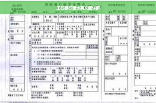 工行银行流水英文版详解
