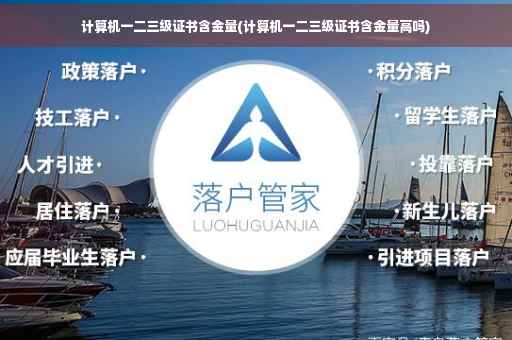 计算机一二三级证书含金量(计算机一二三级证书含金量高吗)