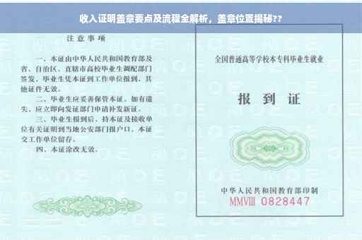 收入证明盖章要点及流程全解析，盖章位置揭秘??