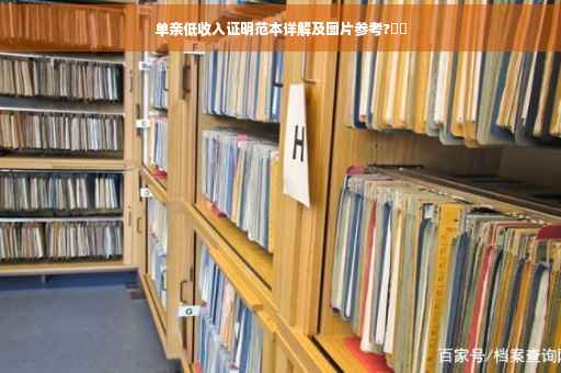 单亲低收入证明范本详解及图片参考?⚡️