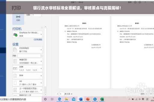 银行流水审核标准全面解读，审核要点与流程揭秘！