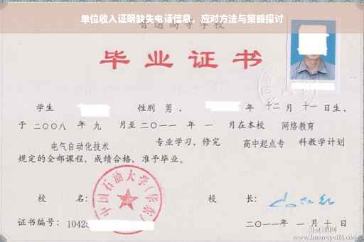 单位收入证明缺失电话信息，应对方法与策略探讨