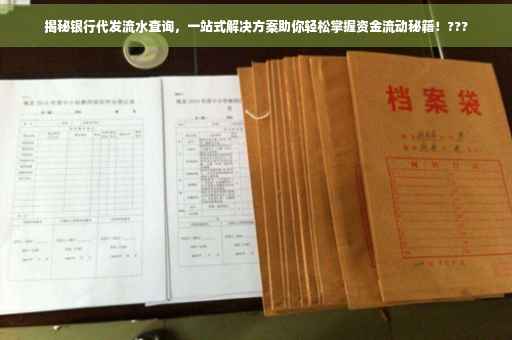 揭秘银行代发流水查询，一站式解决方案助你轻松掌握资金流动秘籍！???