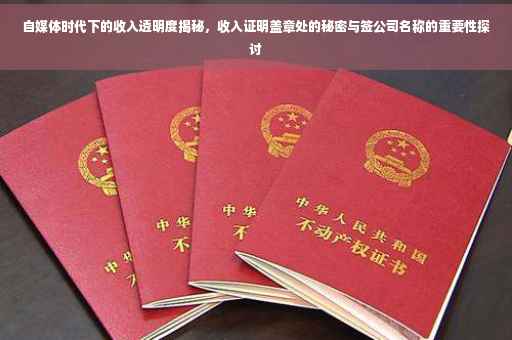 自媒体时代下的收入透明度揭秘，收入证明盖章处的秘密与签公司名称的重要性探讨