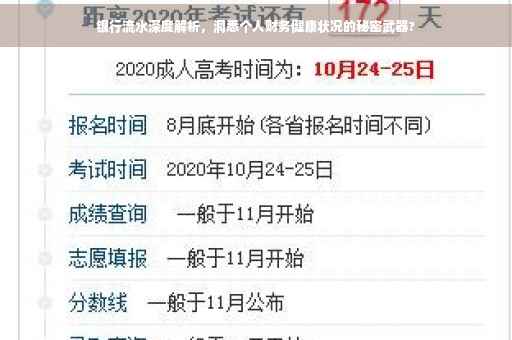 银行流水深度解析，洞悉个人财务健康状况的秘密武器?