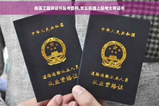 体系工程师证书报考条件,怎么在线上报考大专证书